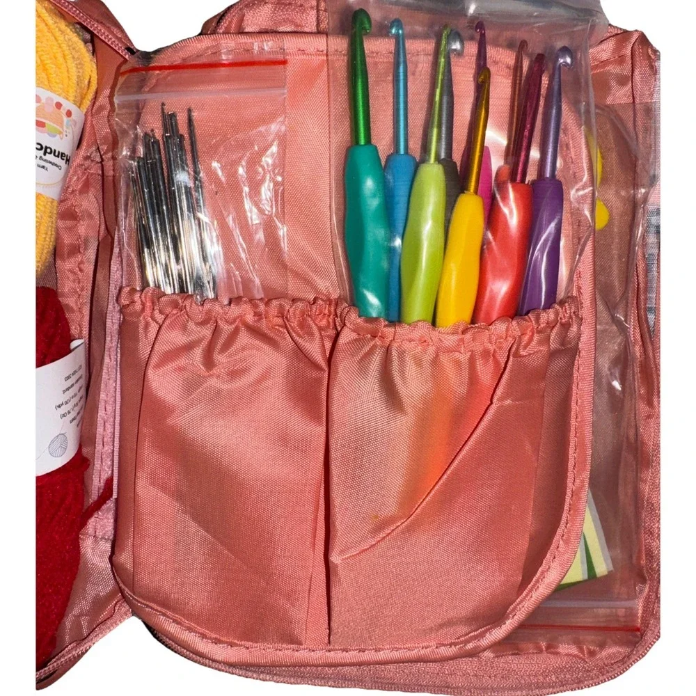 Coopay Crochet Kit Travel Bag Hooks Yarn Beginners Set  Instruction Booklet